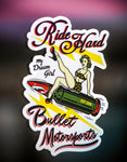 "Ride Hard" Vintage Decal - Bullet Motorsports